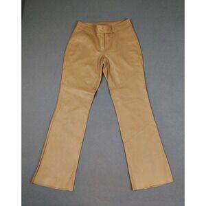 Wilson Leather Pants Women 10 Mocha Bootcut Curvy Boho Festival Soft Lined EC